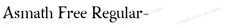 Asmath Free Regular字体转换